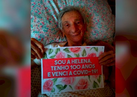 Após 17 dias internada, Dona Helena, de 100 anos, recebe alta após vencer a Covid