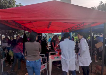 Saúde , projeto 'UCP em Ação' esteve presente na Fração Villa Guillermina do bairro María Victoria de Pedro Juan Caballero.