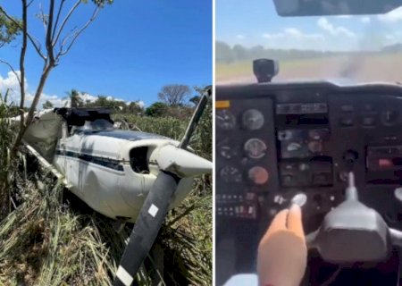 Piloto de avião de pequeno porte perde controle e colide contra plantação
