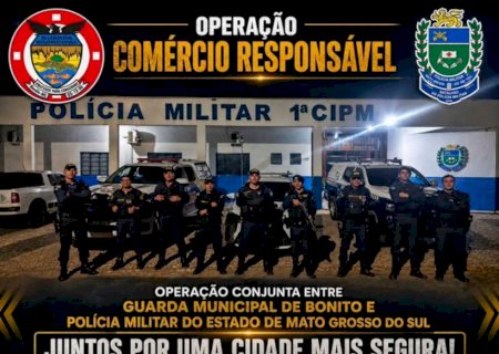 Guarda Municipal e PM intensificam fiscalização contra venda de álcool a menores e consumo de drogas